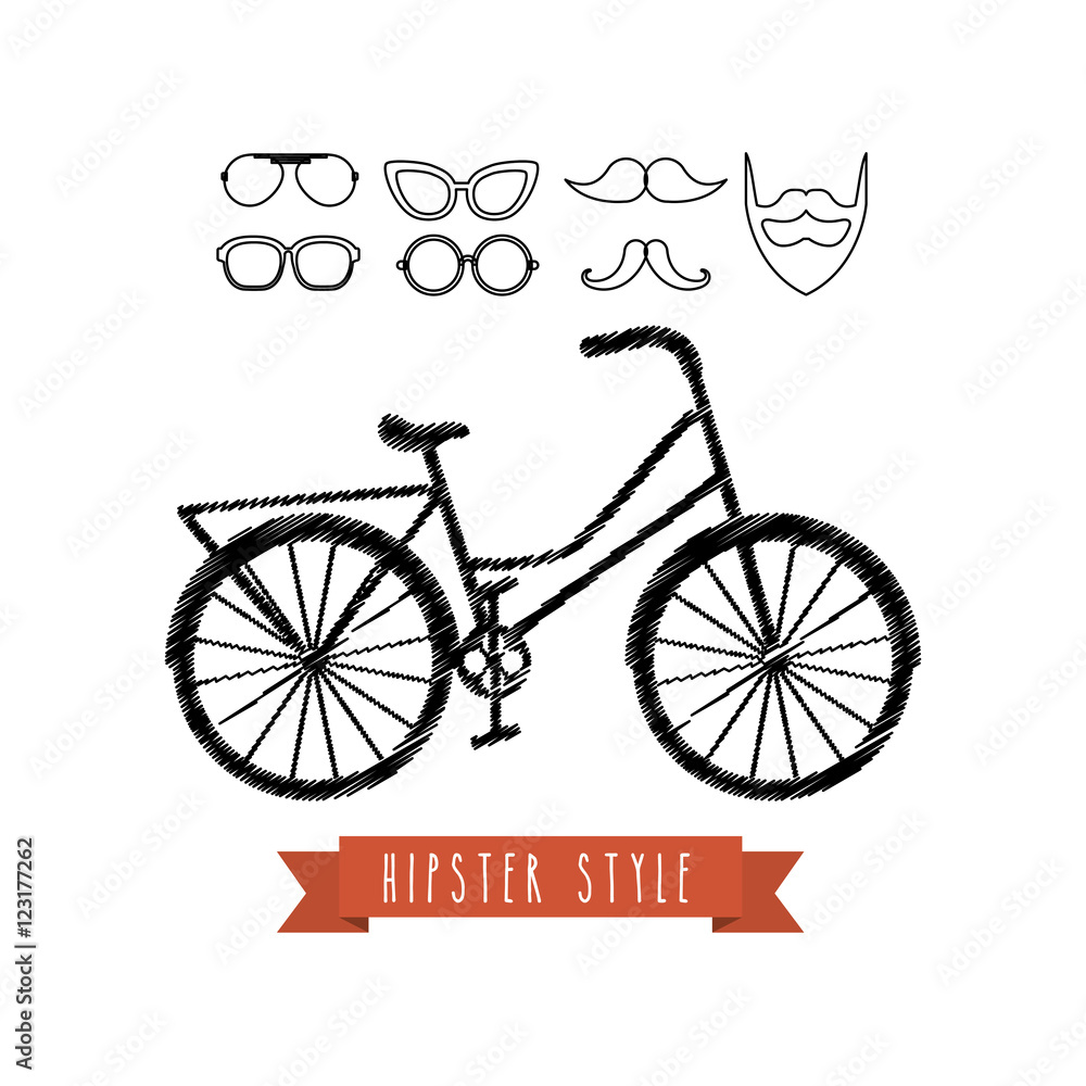 bicycle retro hipster style vector illustration design bicycle retro hipster style vector illustration design