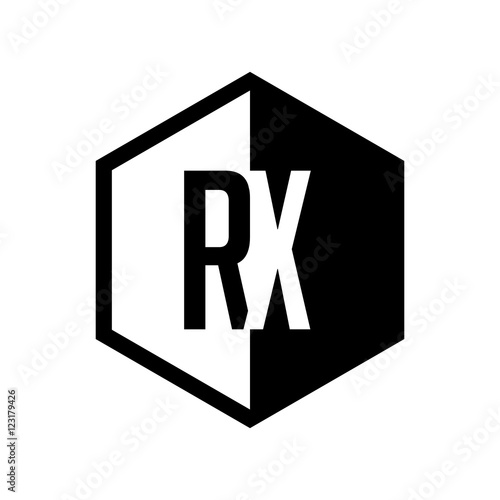 INITIAL hexsagonal HALF LOGO