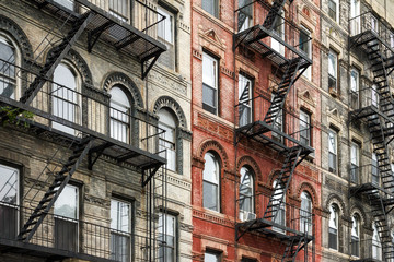 Old New York City Style Buildings in Manhattan