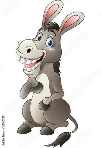 Cartoon funny donkey mascot