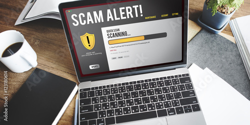 Scam Alert Protection Digital Concept