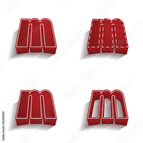 ikona 3D z obrysem zestaw