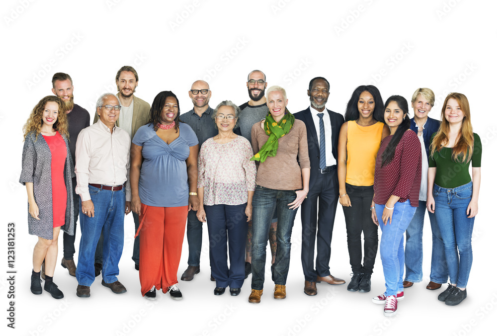 Obraz premium Diverse Group People Standing Concept