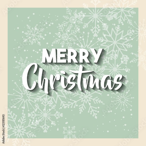 happy merry christmas snowflake background vector illustration design