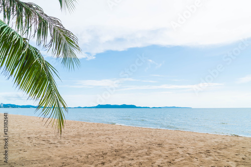 Palm and tropical beach at Pattaya in Thailand