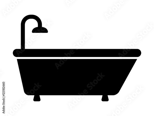 Bathtub / bath tub for bathing flat icon for apps and websites