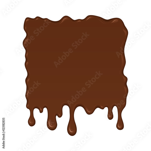 Vector illustration - brown splash liquid.