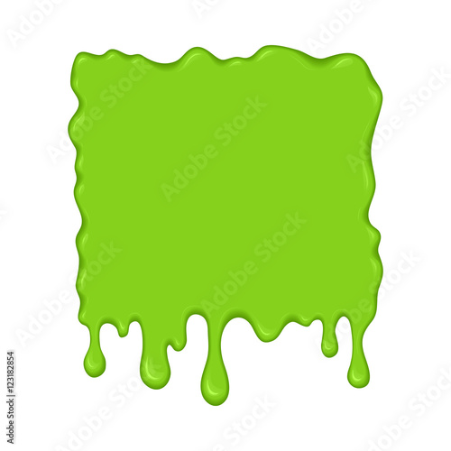Vector illustration - green slime drips.