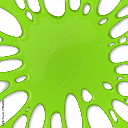 Frame of green sticky slime.