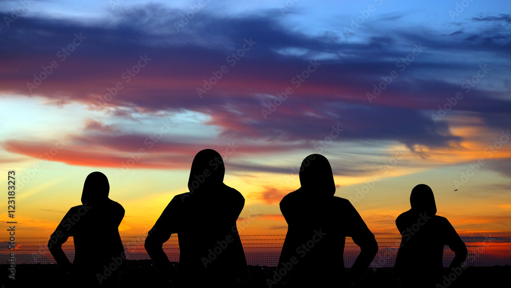 Silhouette of people
