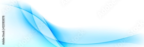 Abstract shiny blue wavy banner design