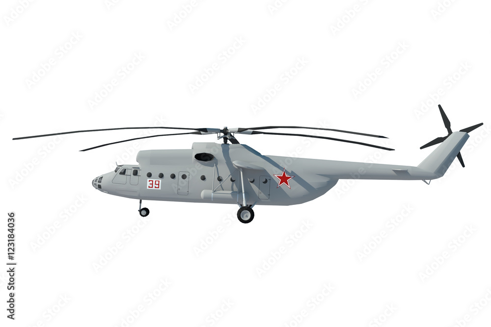 Helicóptero militar ilustración 