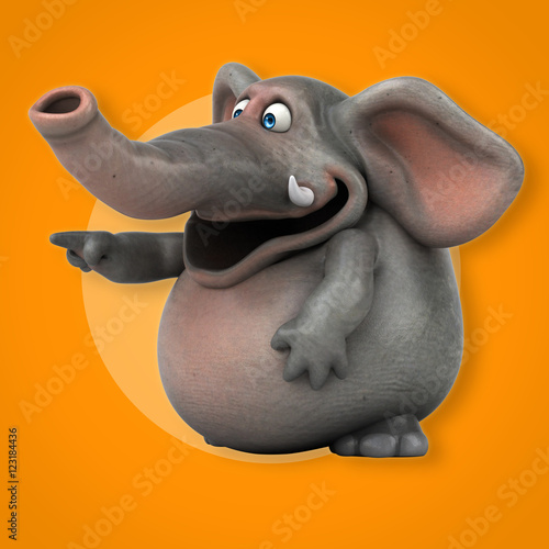 Fun elephant - 3D Illustration