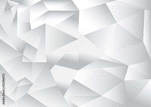 polygon pattern background, white and grey theme, vector, illustration, copy space for text
