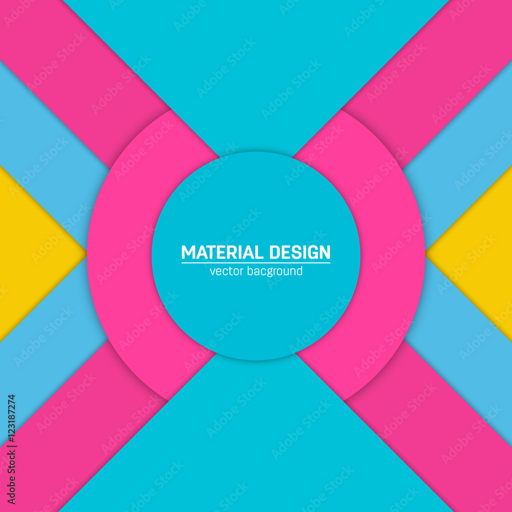 Vector material design background. Abstract creative concept layout ...
