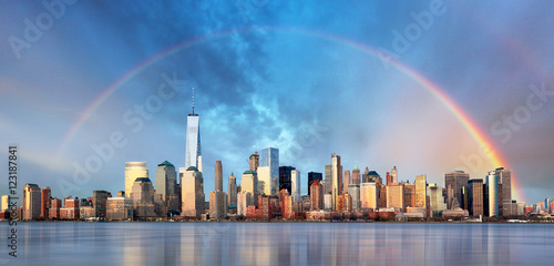 New York City with rainbow, Downtown © TTstudio