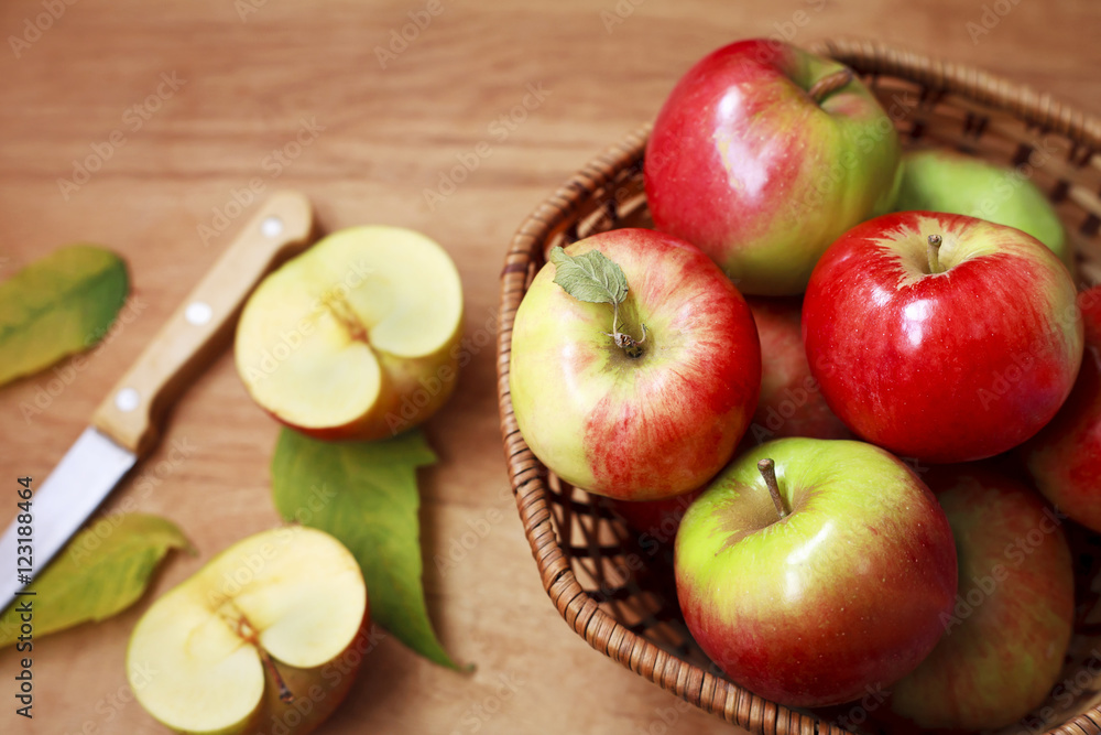 organic apples in a basket organic apples in a basket