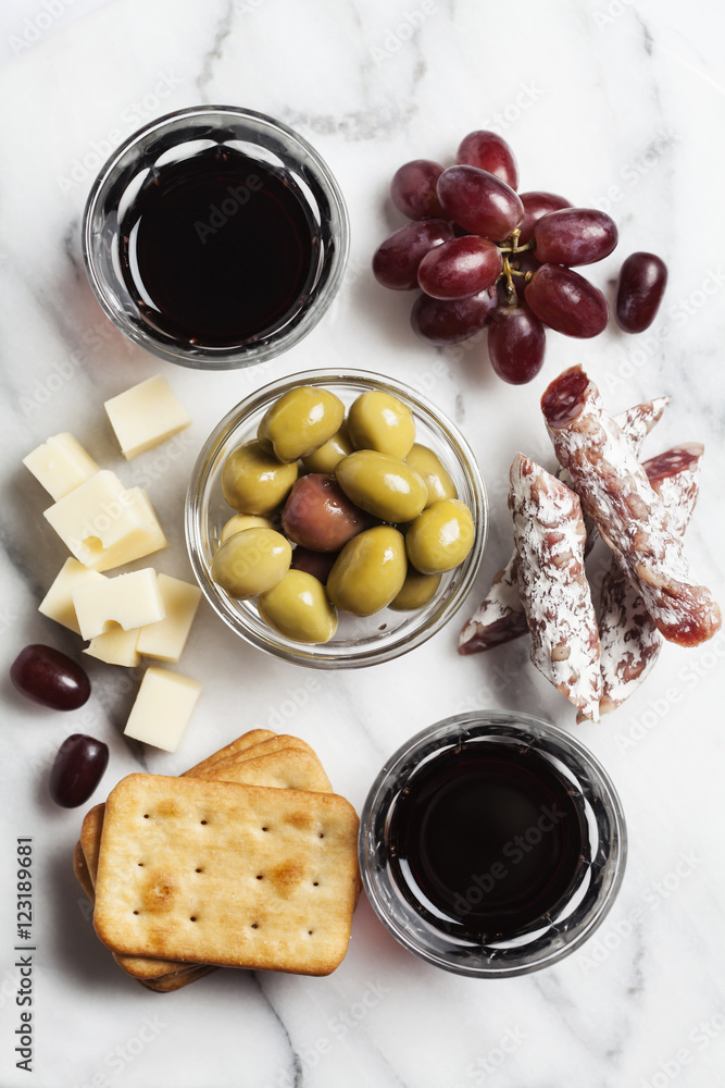 Red wine with snacks Stock Photo Adobe Stock
