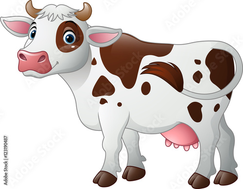 Happy cartoon cow