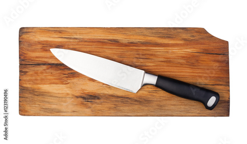 Knife on a cutting board