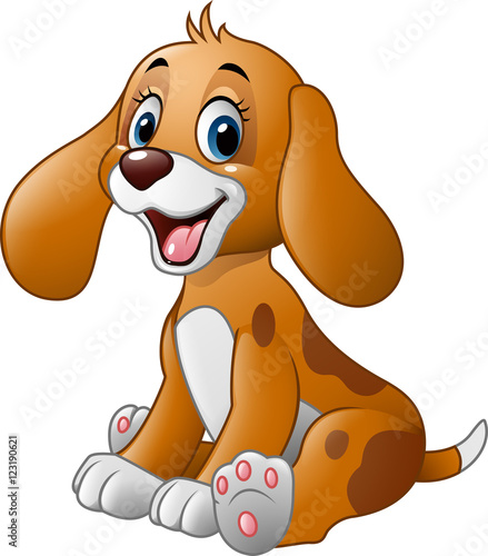 Cute little dog cartoon