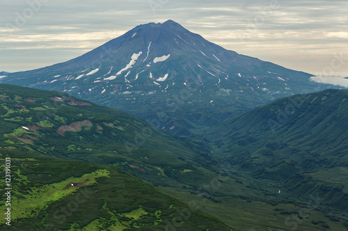 Ilyinsky Sopka - sleeping stratovolcano. South Kamchatka Nature Park.