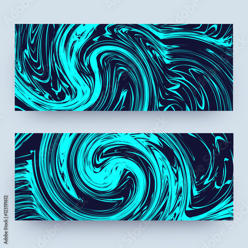 Set of colorful VIP party web site banners templates. Bokeh glow and quilted pattern backdrop.