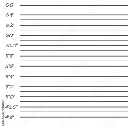 Police mugshot.  lineup on white background. Vector illustration