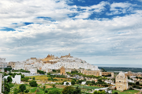 Apulia, Italy - panoramic view of the white city Ostuni