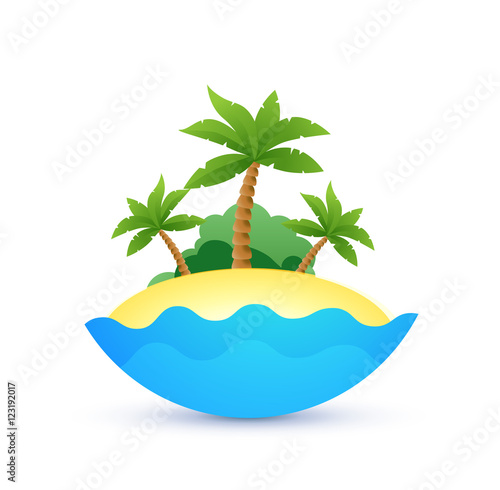Cartoon Landscape of Tropic...