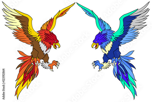 不死鳥デザインイラスト