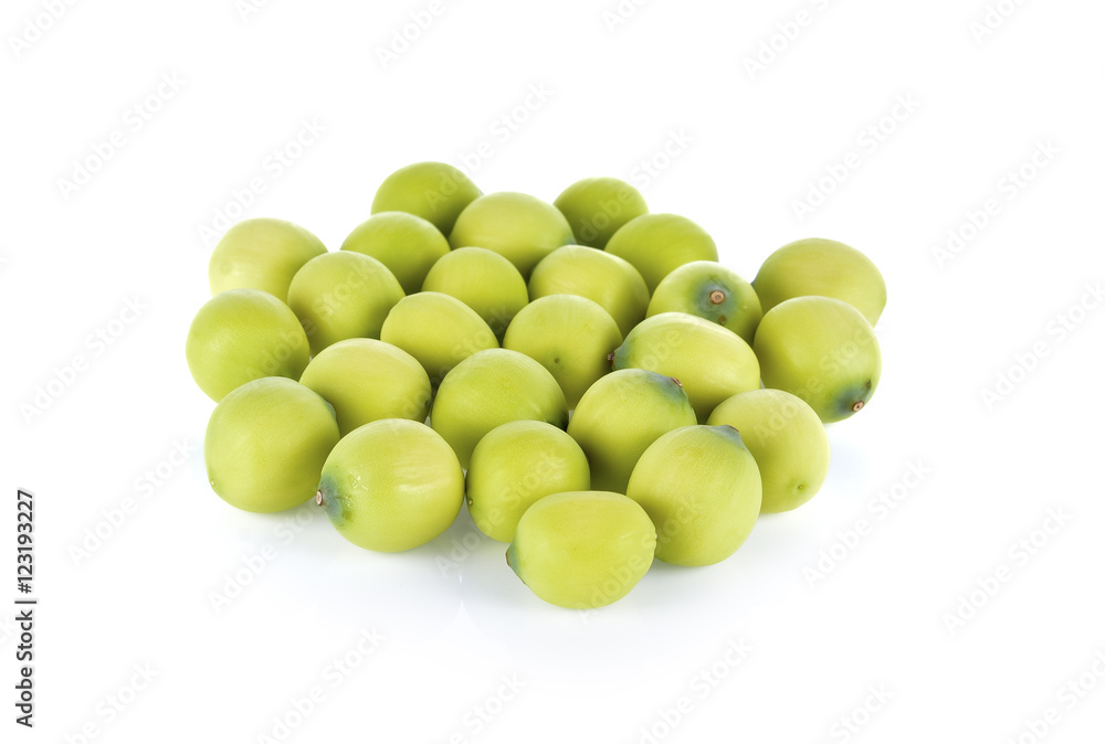 lotus seeds in basket on white background lotus seeds in basket on white background