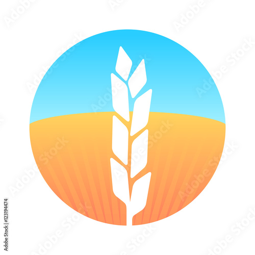 White Silhouette Wheat on F...