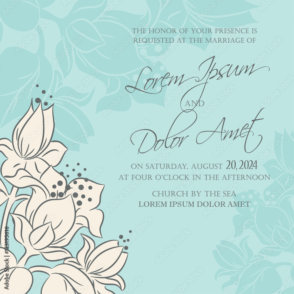 Wedding invitation or announcement card Wedding invitation or announcement card