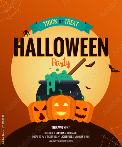 Halloween poster- Flat design