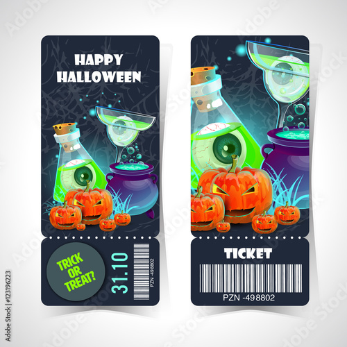 ticket halloween party.Happy Halloween