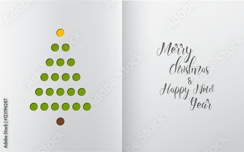 Minimalistic Christmas tree made from holes