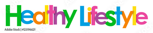 HEALTHY LIFESTYLE Vector Letters Icon