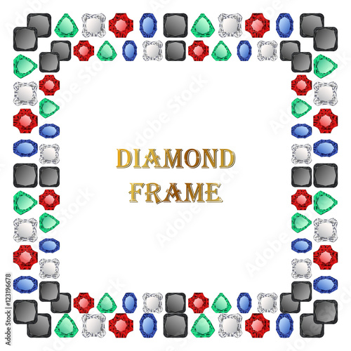 Diamonds square frame photo