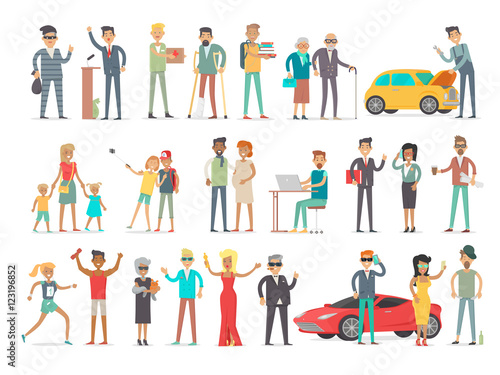Collection of Characters of Different Social Level
