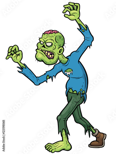 Vector illustration of Cartoon Zombie