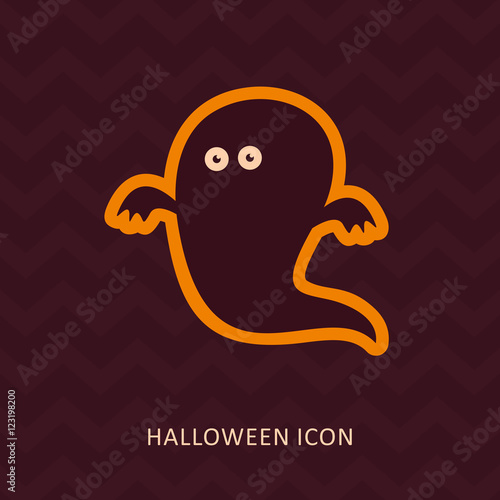 Halloween Ghost vector silhouette icon