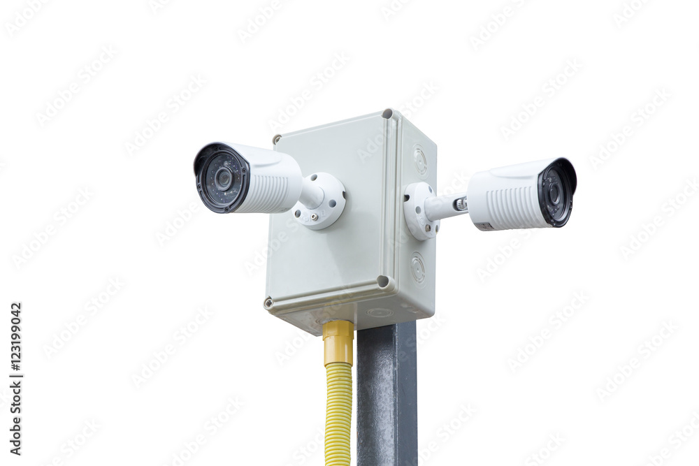 closed circuit television on white background closed circuit television on white background
