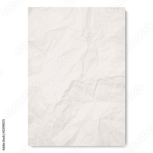 Crumpled paper background, vector illustration.
