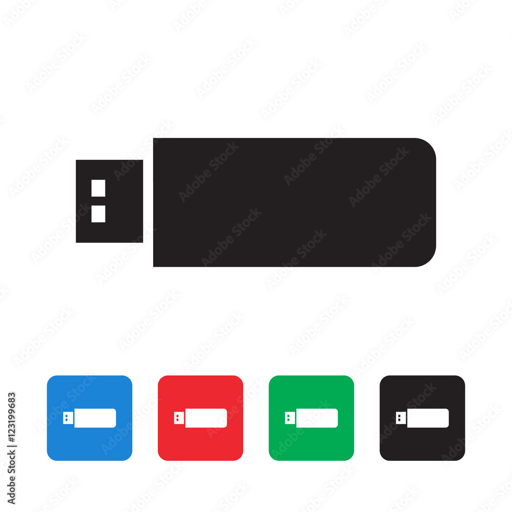 USB flash memory icon USB flash memory icon