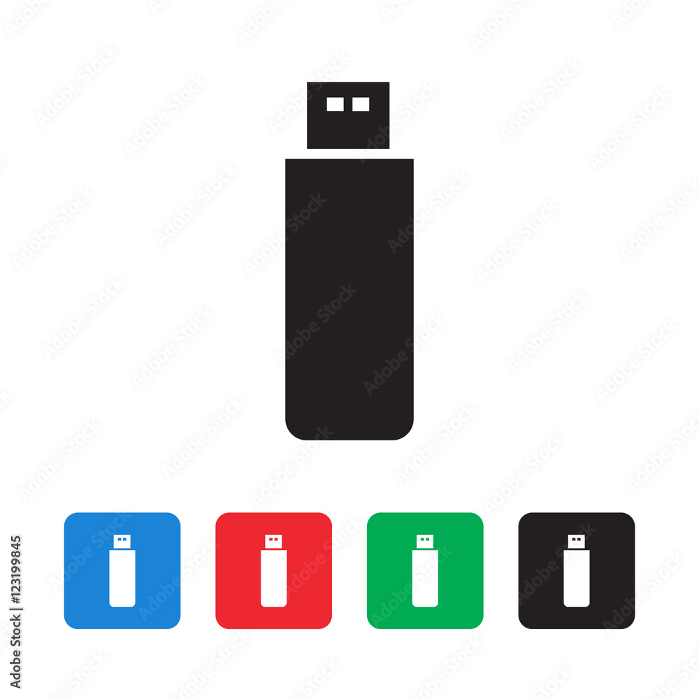 USB flash memory icon USB flash memory icon