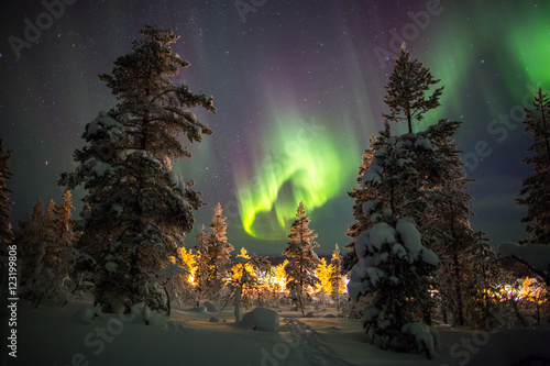 Northern Lights in Lapland, Finland.
