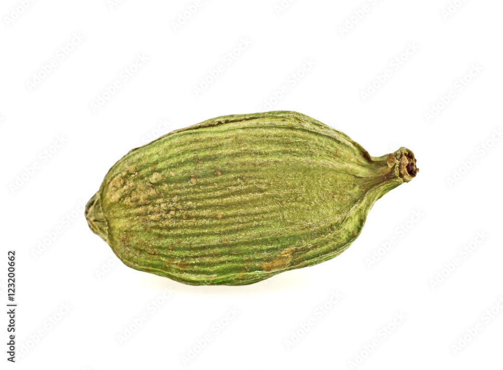 custom made wallpaper toronto digitalGreen cardamom pod isolated on white background