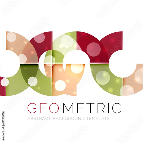 Modern abstract round shapes repititon background
