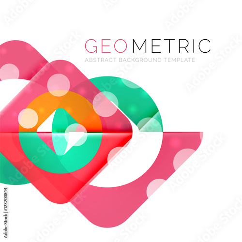 Modern abstract round shapes repititon background